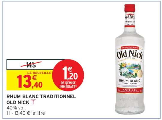 Rhum Blanc Traditionnel 'Old Nick'
