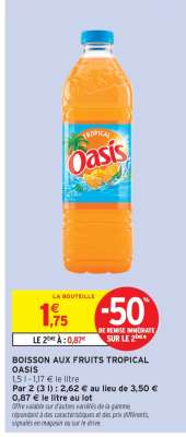 BOISSON AUX FRUITS TROPICAL “OASIS”