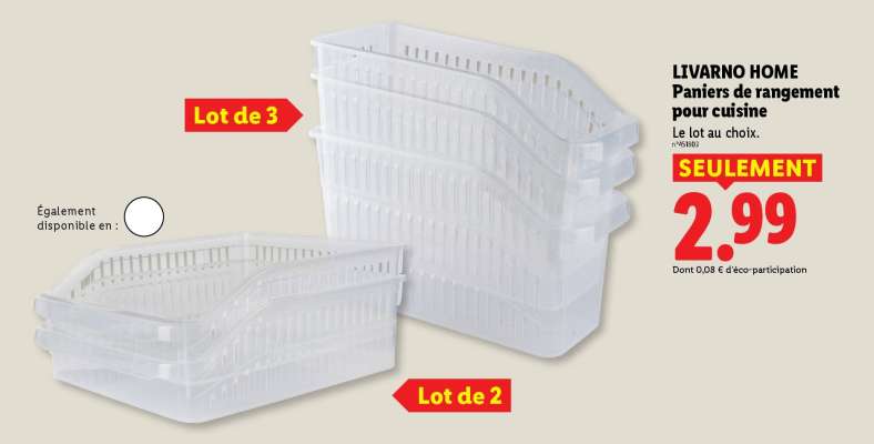 LIVARNO HOME Paniers de rangement pour cuisine