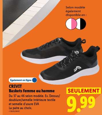 CRIVIT Baskets femme ou homme