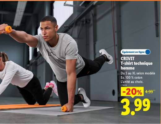 CRIVIT T-shirt technique homme