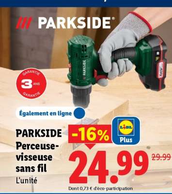 PARKSIDE Perceuse-visseuse sans fil
