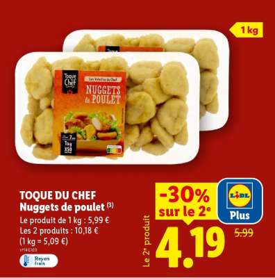 TOQUE DU CHEF Nuggets de poulet