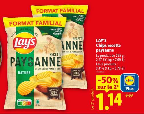 LAY'S CHIPS RECETTE PAYSANNE