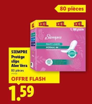 SIEMPRE Protège slips Aloe Vera