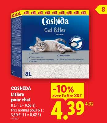 COSHIDA Litière pour chat