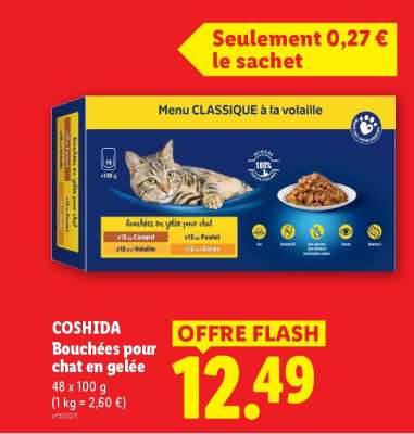 COSHIDA Bouchées pour chat en gelée