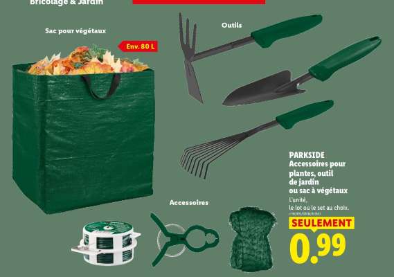 PARKSIDE Accessoires pour plantes, outil de jardin ou sac à végétaux