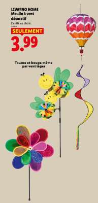 LIVARNO HOME Moulin à vent décoratif