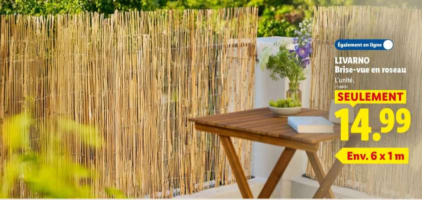 LIVARNO Brise-vue en roseau