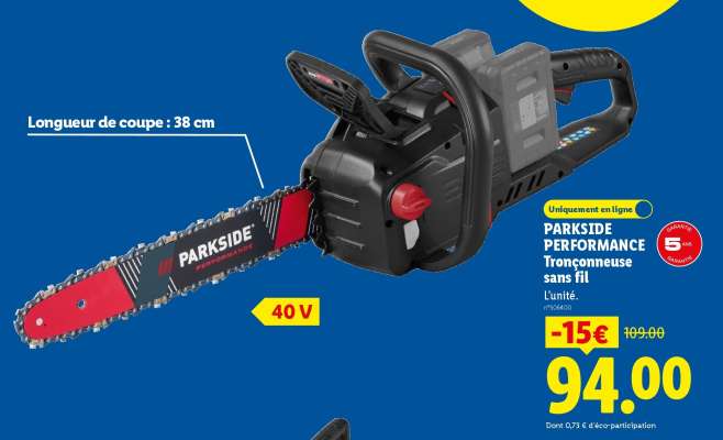 PARKSIDE Performance Tronçonneuse sans fil