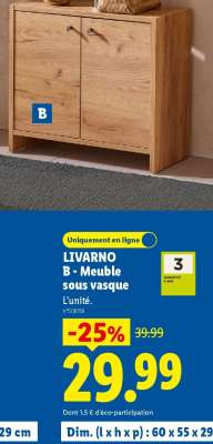 LIVARNO B - Meuble sous vasque