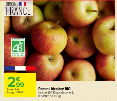 POMME BICOLORE BIO