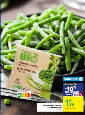 Haricots verts très fins CARREFOUR BIO