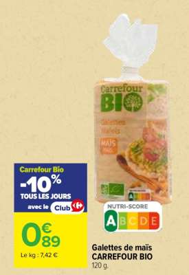 Galettes de maïs CARREFOUR BIO