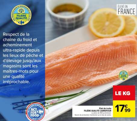 Filet de truite FILIERE QUALITE CARREFOUR