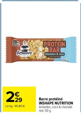 Barre protéiné INSHAPE NUTRITION