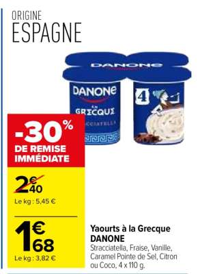 Yaourts à la Grecque DANONE