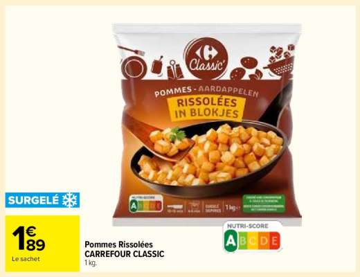 Pommes Rissolées CARREFOUR CLASSIC
