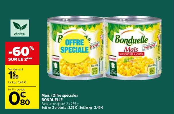 Maïs "Offre spéciale" BONDUELLE