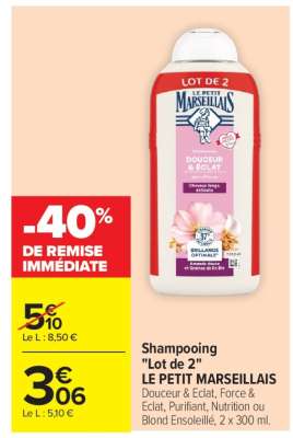 Shampooing "Lot de 2" LE PETIT MARSEILLAIS