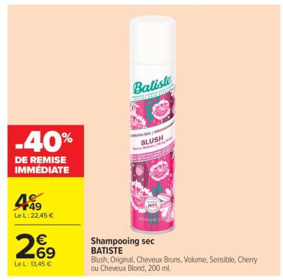 Shampooing Sec Batiste