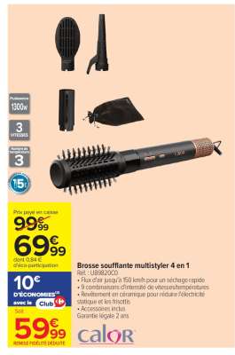 Brosse soufflante multistyler 4 en 1