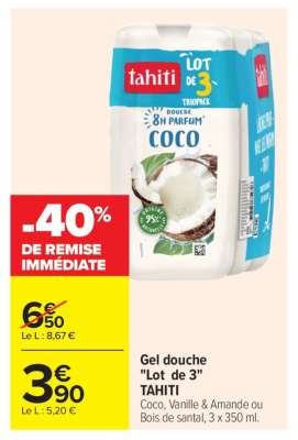 Gel douche "Lot de 3" TAHITI