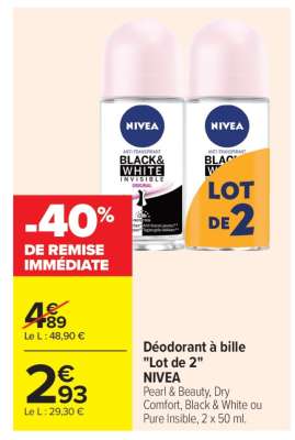 Déodorant à bille «Lot de 2» NIVEA