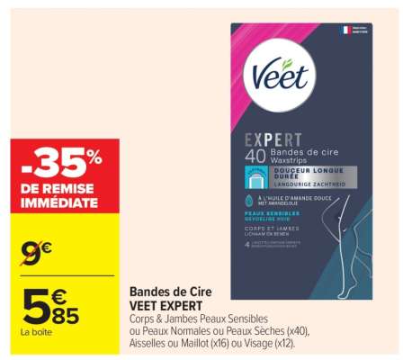 Bandes de Cire VEET EXPERT
