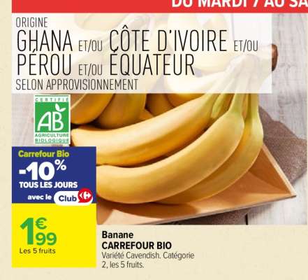 Banane CARREFOUR BIO