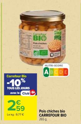Pois chiches bio CARREFOUR BIO