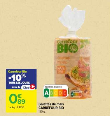 Galettes de maïs CARREFOUR BIO