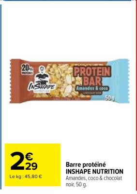 Barre protéiné INSHAPE NUTRITION