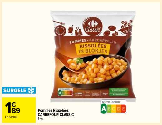 Pommes Rissolées CARREFOUR CLASSIC