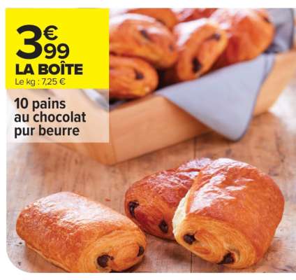 10 pains au chocolat pur beurre