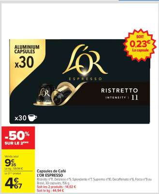 Capsules de café L'OR Espresso