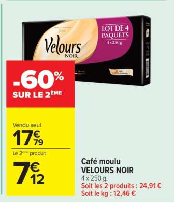 Café Moulu Velours Noir