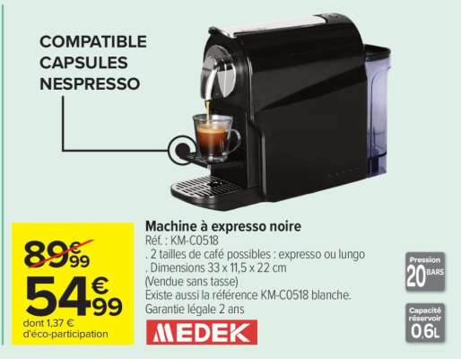 Machine à expresso noire