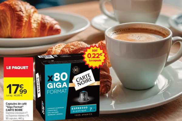 Capsules de café "Giga Format" CARTE NOIRE