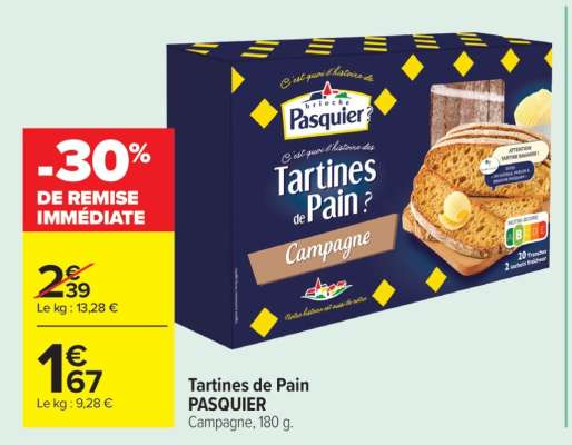 Tartines de Pain Pasquier