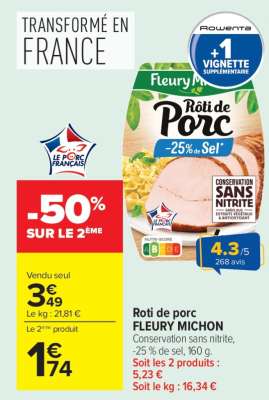 Rôti De Porc Fleury Michon