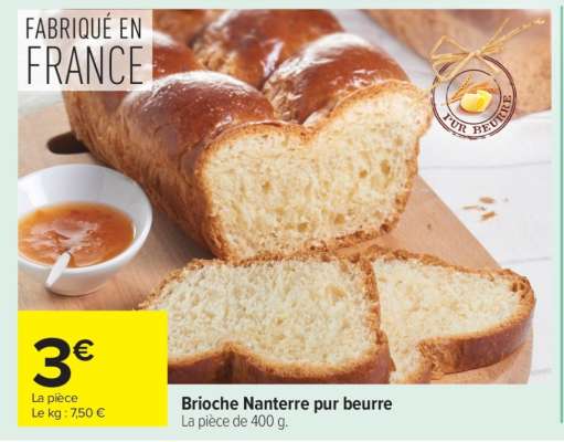 Brioche Nanterre Pur Beurre