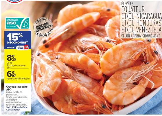 Crevette rose cuite ASC