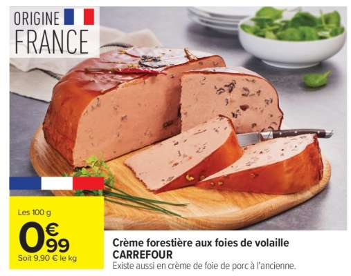 Crème forestière aux foies de volaille