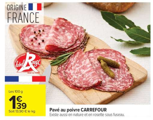 Pavé au poivre CARREFOUR