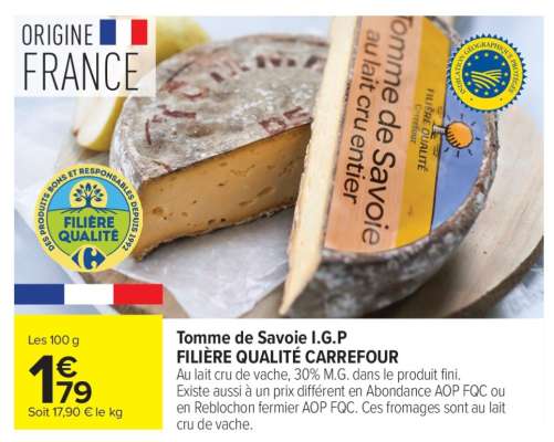 Tomme de Savoie I.G.P.