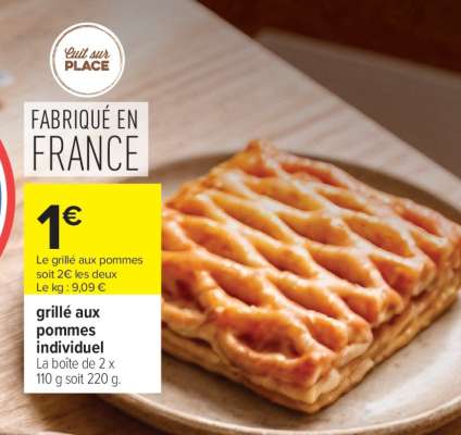 grillé aux pommes individuel