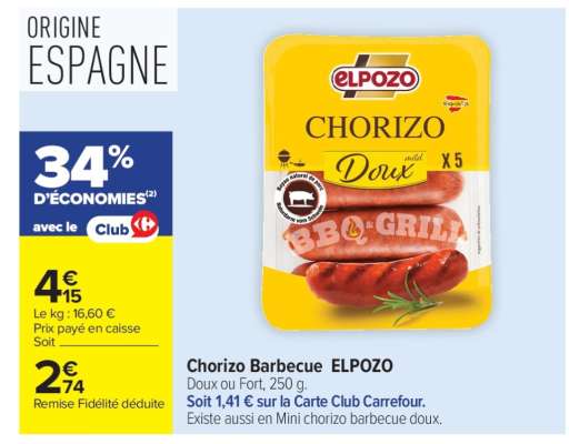 Chorizo Barbecue ELPOZO