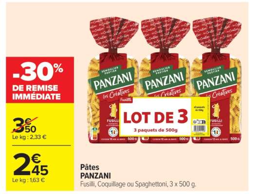 PÂTES "PANZANI"